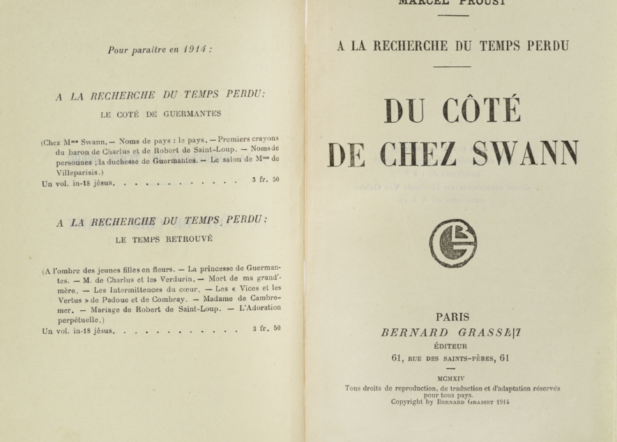 First edition of “Du Côté de chez Swann” • Marcel Proust