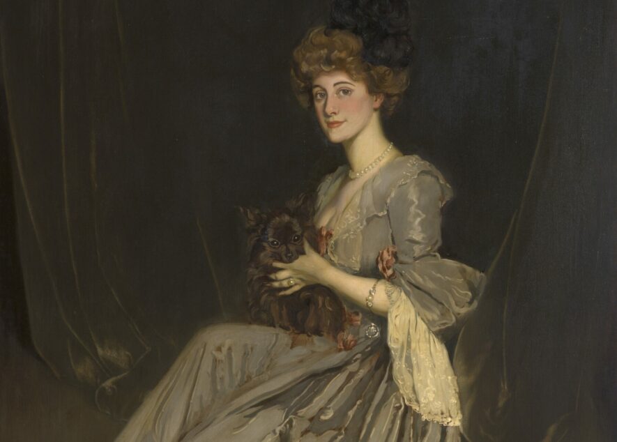 Antonio de LA GANDARA • Femme au chien dit Portrait de Louisa de Mornand