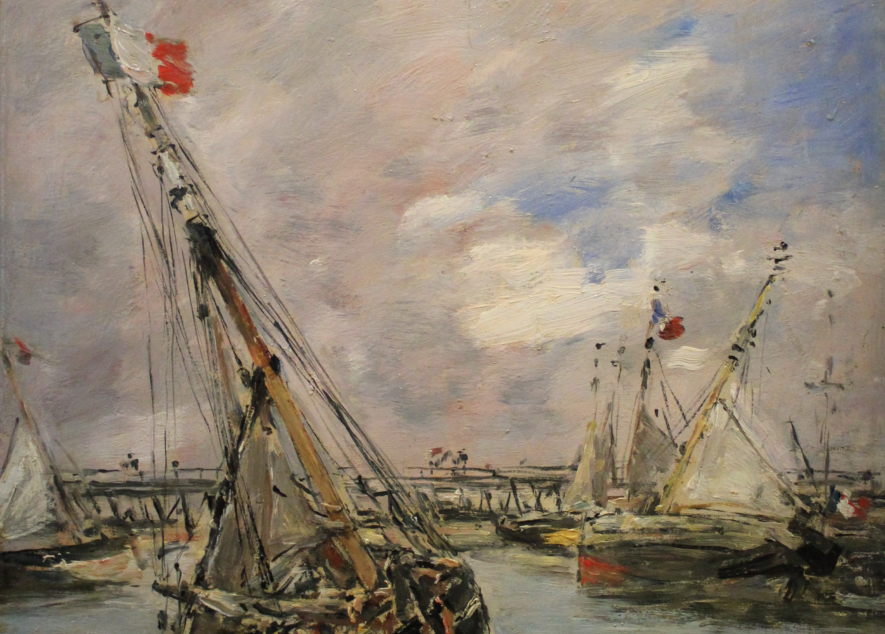 Eugène BOUDIN • Les barques échouées, Trouville