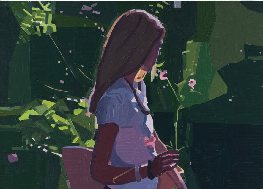 Guy YANAI • Young Woman Holding Flower